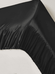 100% Mulberry Silk Fitted Sheet (OEKO-TEX) Black