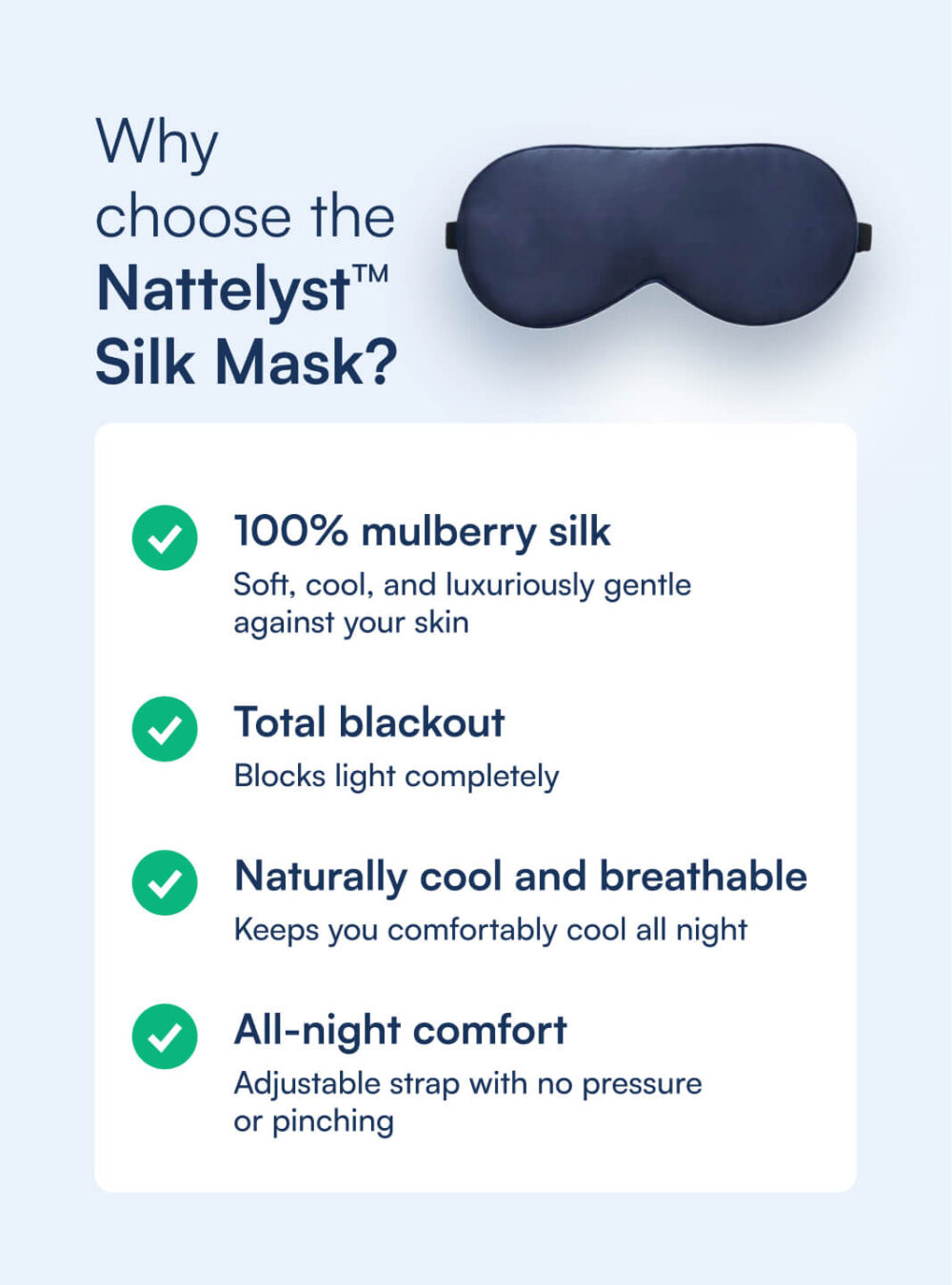 Silk Sleep Mask (100% Mulberry Silk)