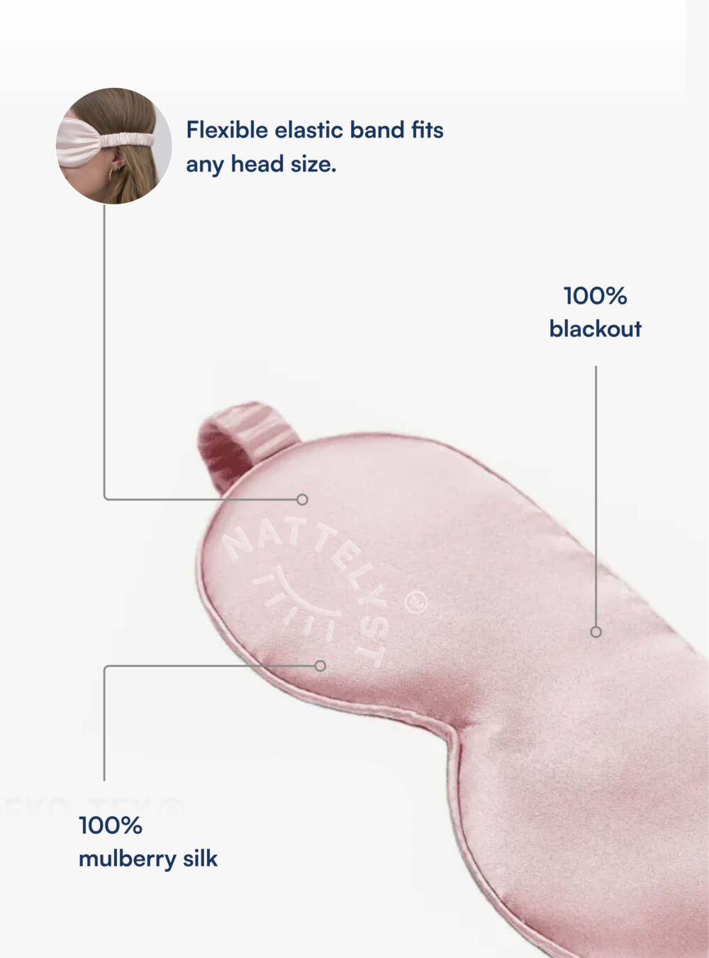 Rosie Sleep Mask (100% Mulberry Silk)