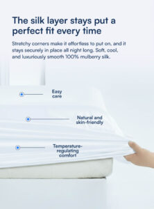 100% Mulberry Silk Fitted Sheet (OEKO-TEX) White