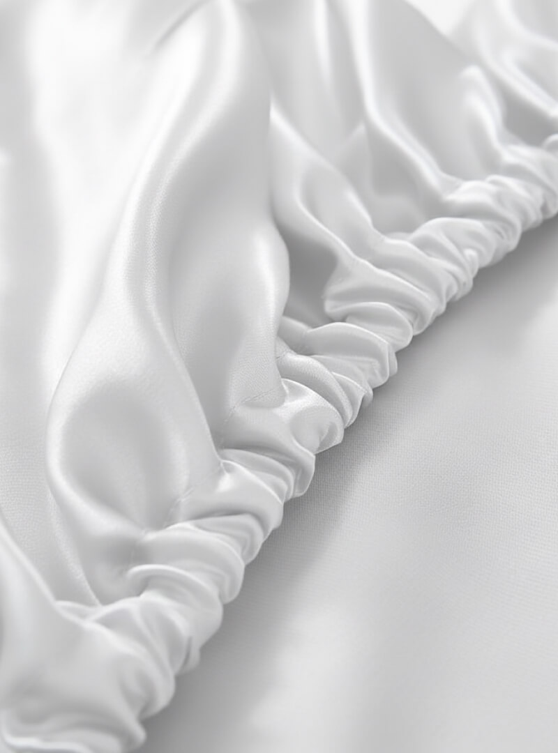 100% Mulberry Silk Fitted Sheet (OEKO-TEX) White