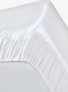 100% Mulberry Silk Fitted Sheet (OEKO-TEX) White