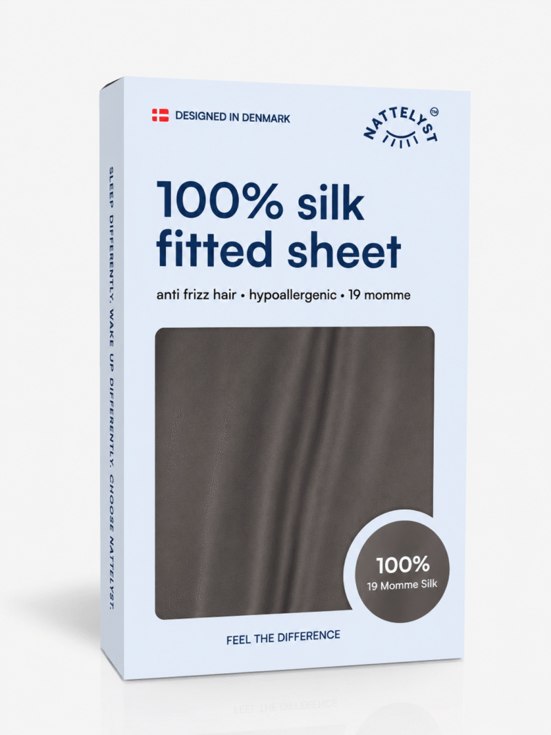 100% Mulberry Silk Fitted Sheet (OEKO-TEX) Dark Grey
