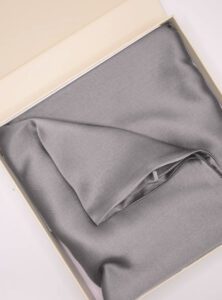 100% Mulberry Silk Pillowcase (OEKO-TEX) Light Grey
