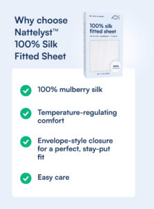 100% Mulberry Silk Fitted Sheet (OEKO-TEX) White