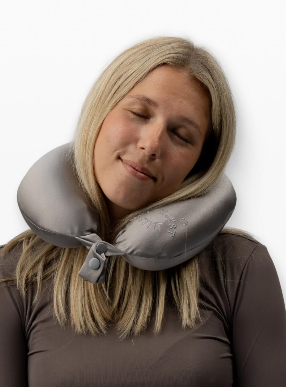 100% Mulberry Silk Travel Pillow (OEKO-TEX) Grey