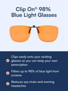 Clip On® – Blue Light Glasses (98%)